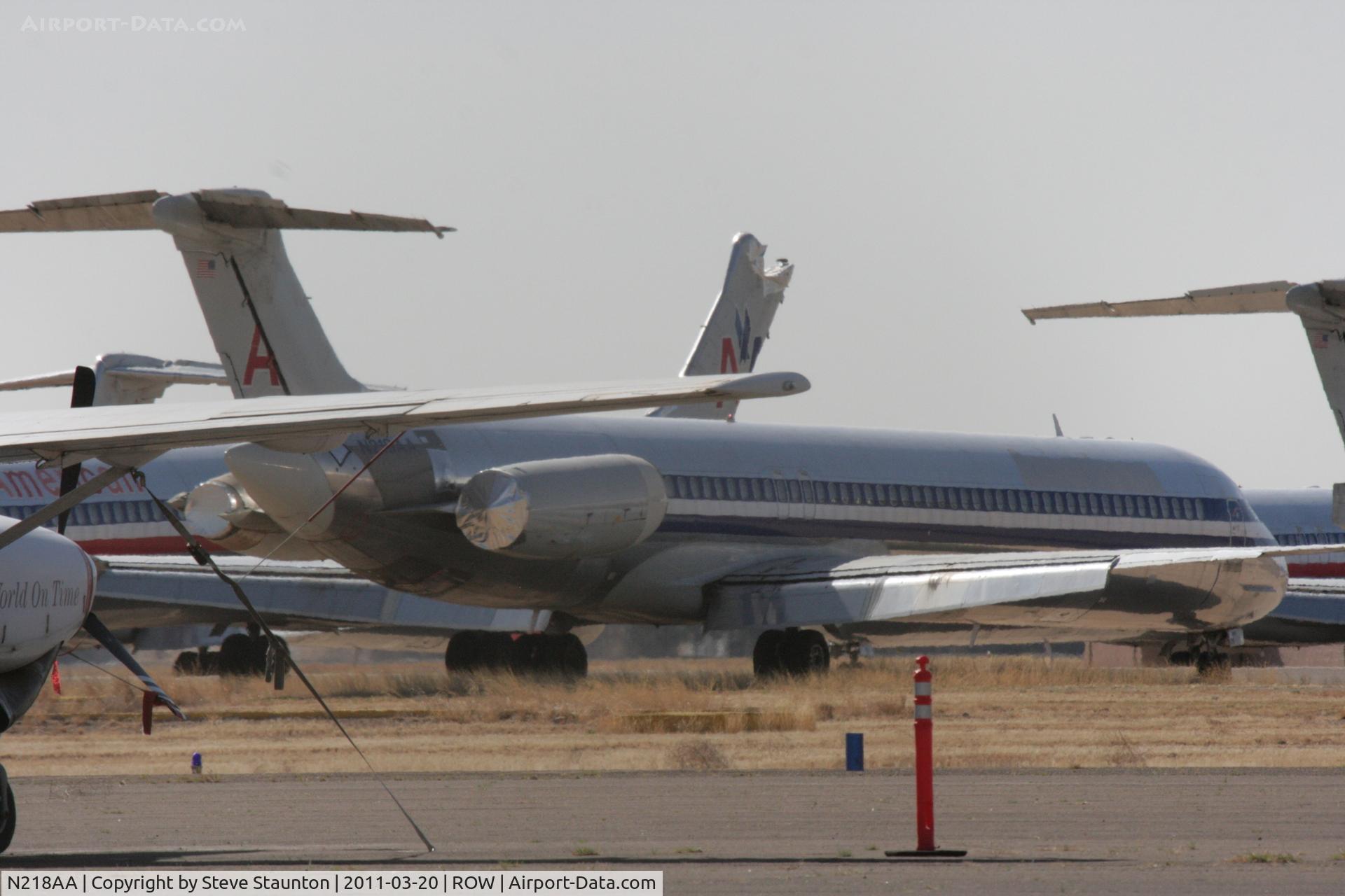 N218AA, 1983 McDonnell Douglas MD-82 (DC-9-82) C/N 49168, Taken at Roswell International Air Centre Storage Facility, New Mexico in March 2011 whilst on an Aeroprint Aviation tour