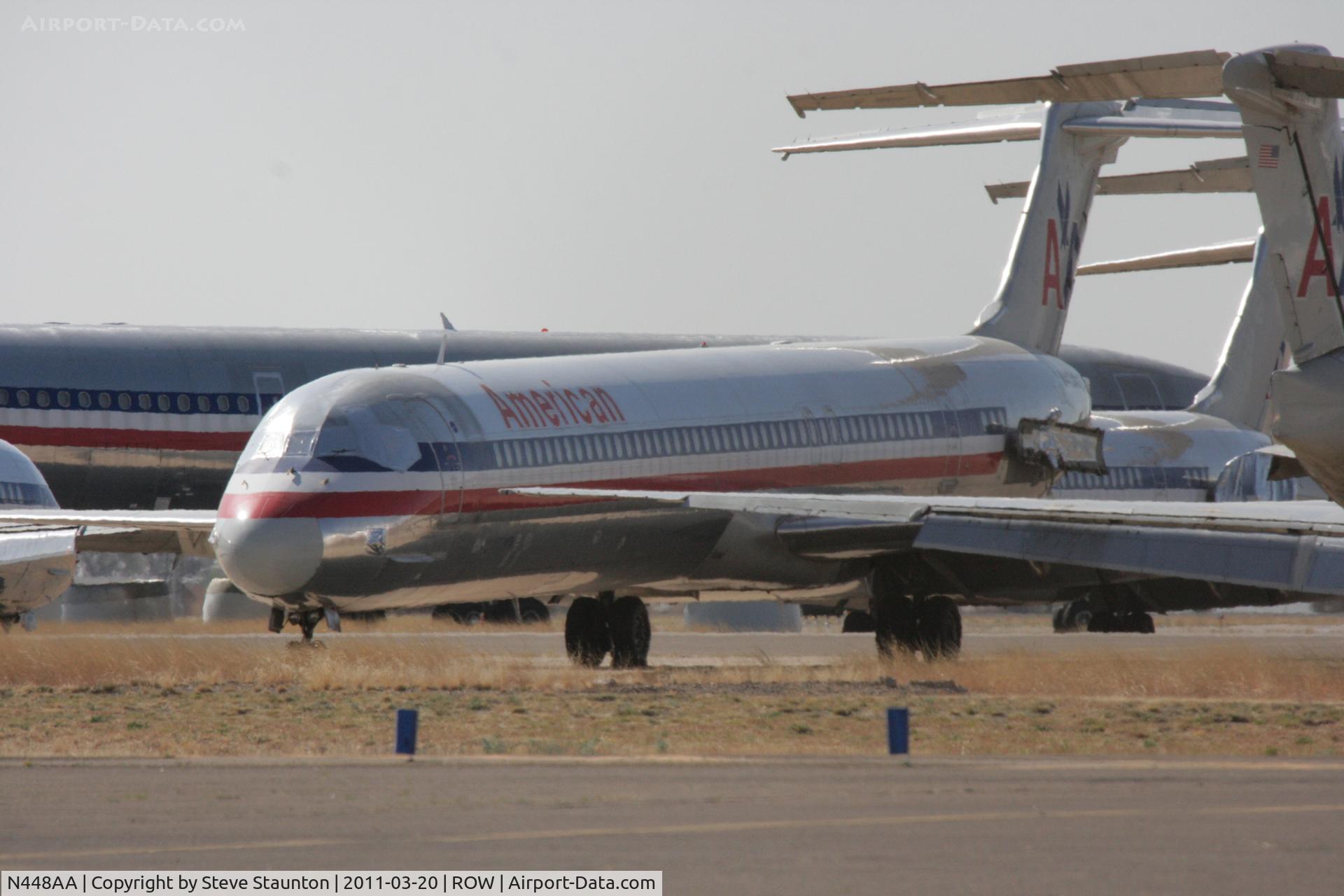 N448AA, 1987 McDonnell Douglas MD-82 (DC-9-82) C/N 49474, Taken at Roswell International Air Centre Storage Facility, New Mexico in March 2011 whilst on an Aeroprint Aviation tour