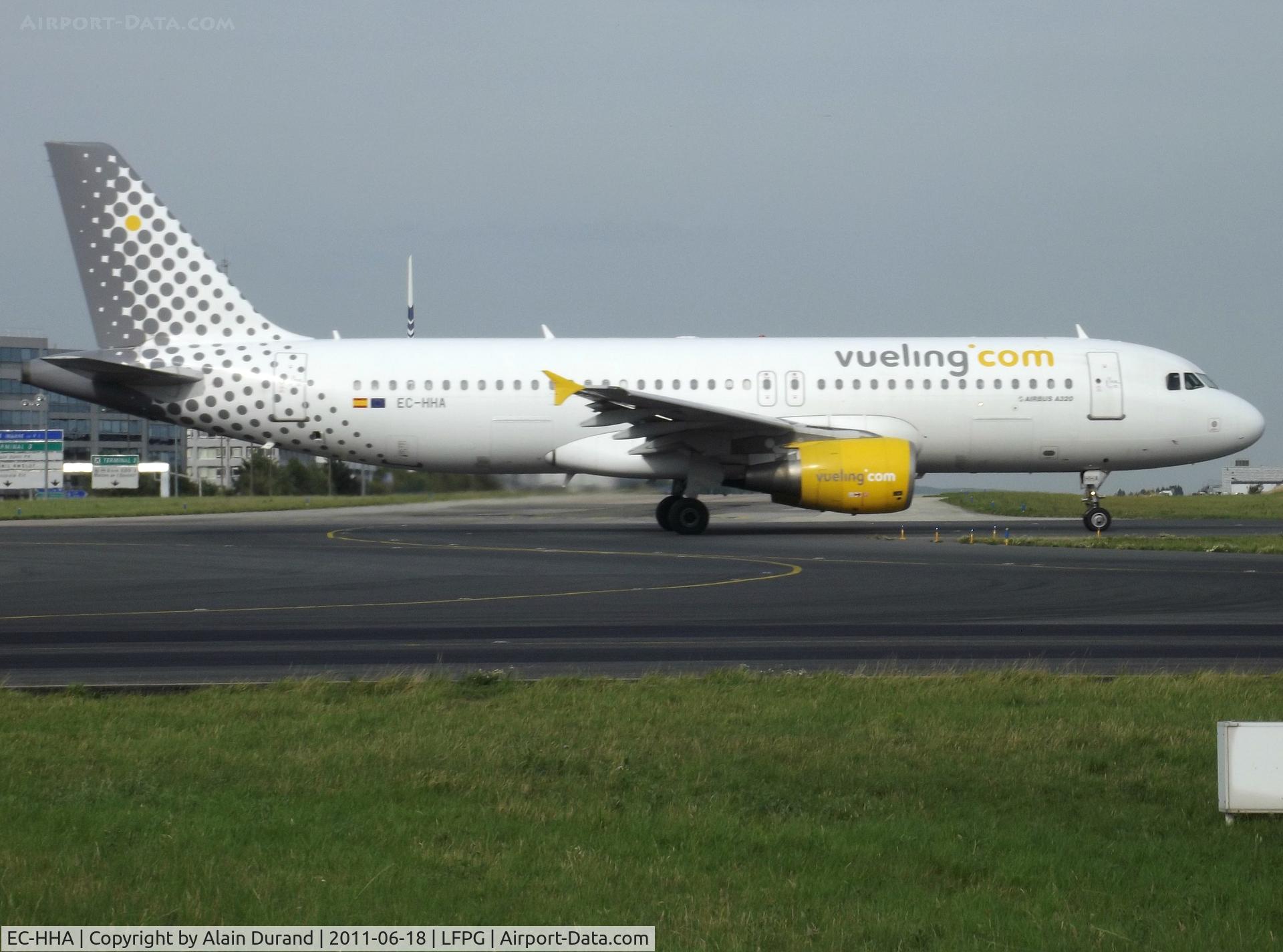 EC-HHA, 2000 Airbus A320-214 C/N 1221, Seen taxying to runway 08R, EC-HHA first served Iberia and then Clickair