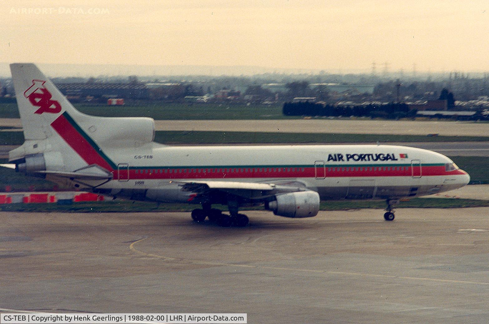 CS-TEB, 1983 Lockheed L-1011-500 TriStar C/N 1240, Air Portugal , TAP