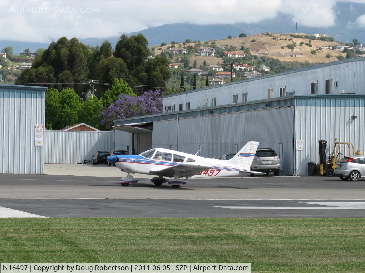 N16497, 1973 Piper PA-28-235 Cherokee Charger C/N 28-7310101, 1973 Piper PA-28-235 CHEROKEE CHARGER, Lycoming O-540-D4B5 235 Hp, taxi