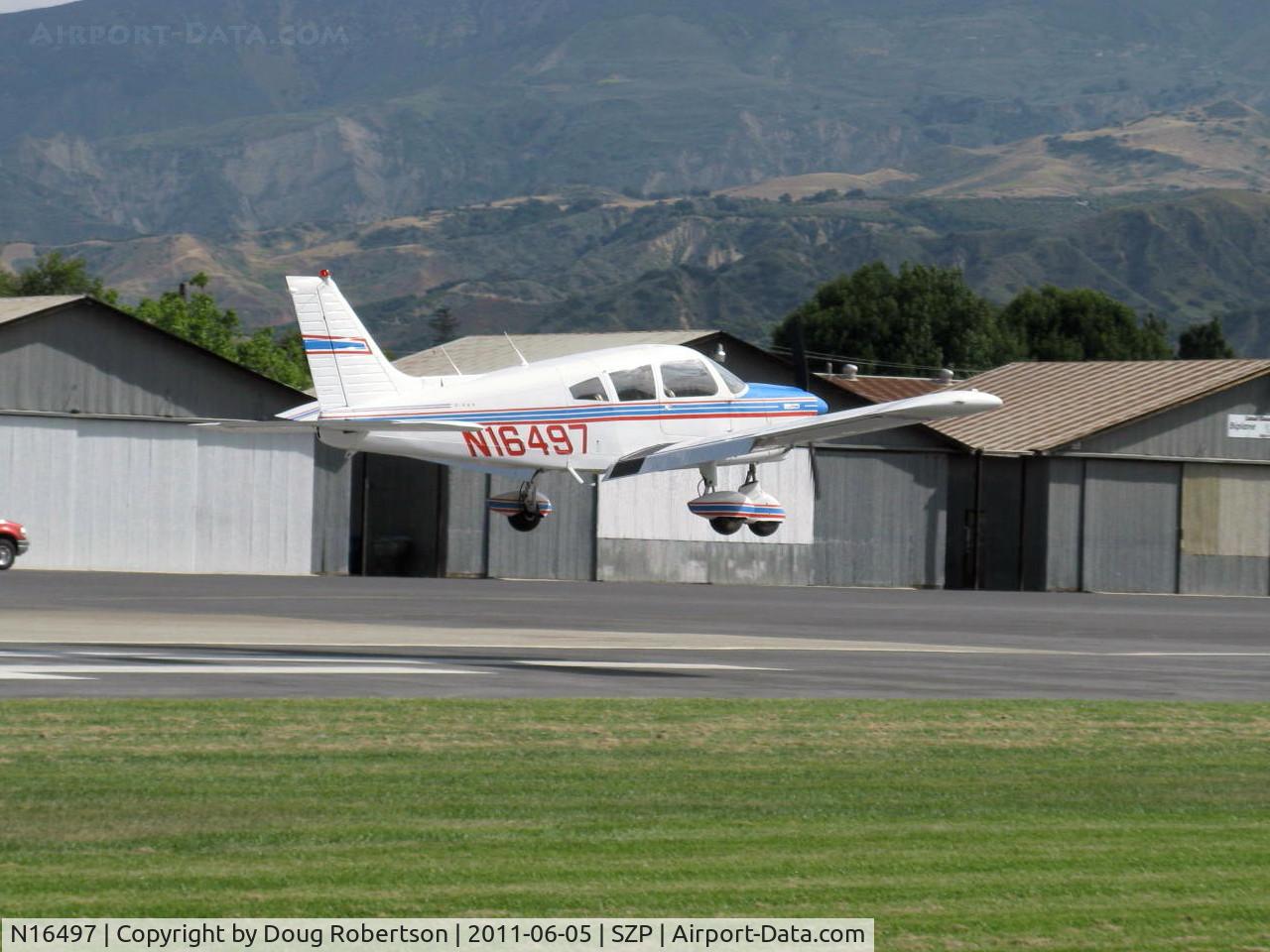 N16497, 1973 Piper PA-28-235 Cherokee Charger C/N 28-7310101, 1973 Piper PA-28-235 CHEROKEE CHARGER, Lycoming O-540-D4B5 235 Hp, landing Rwy 04