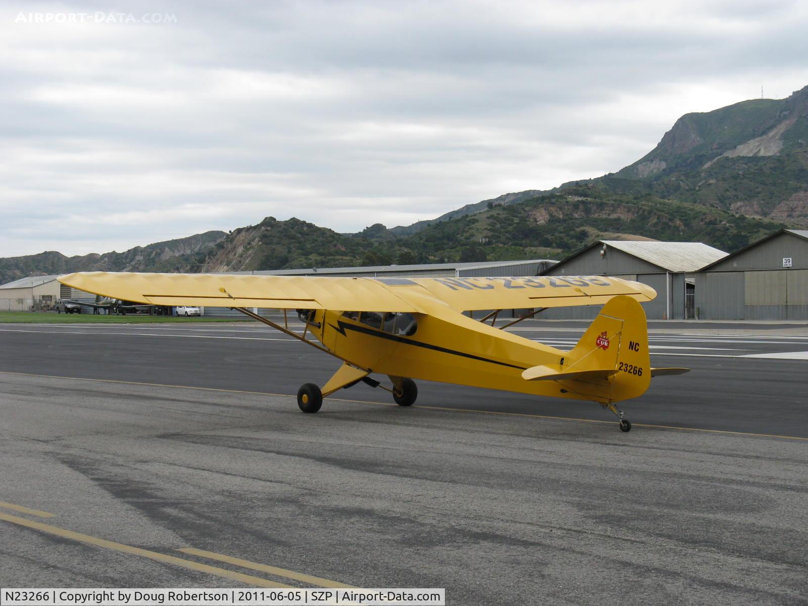 N23266, 1939 Piper J3C-65 Cub Cub C/N 3113, 1939 Piper J3C-65 CUB, Continental A&C65 65 Hp, taxi to Rwy 22
