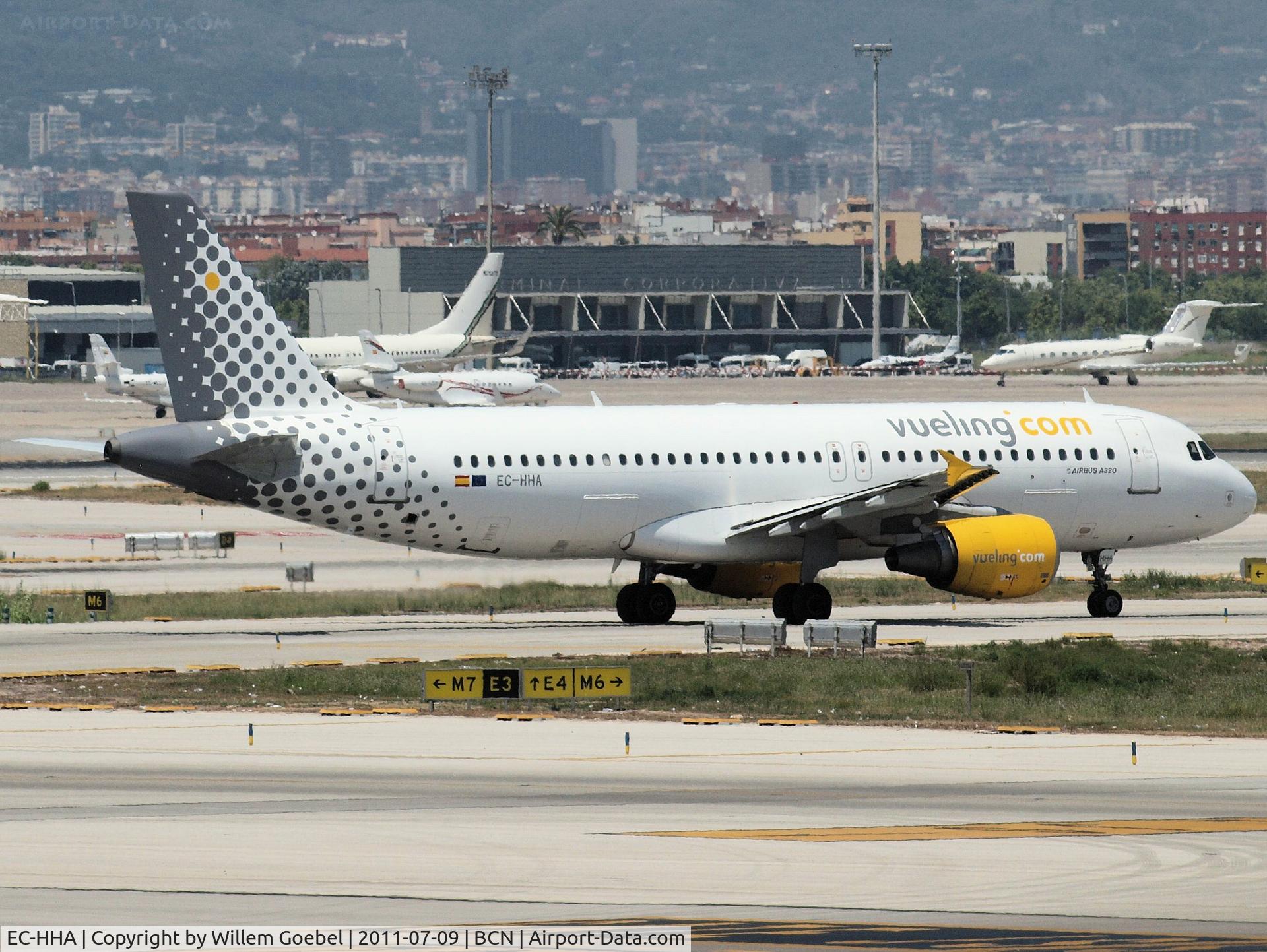 EC-HHA, 2000 Airbus A320-214 C/N 1221, Prepare for take off from Barcelona Airport