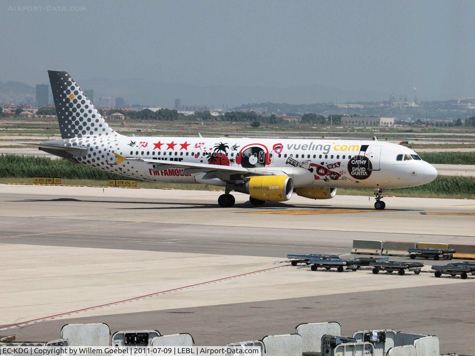 EC-KDG, 2007 Airbus A320-214 C/N 3095, Prepare for take off from Barcelona Airport