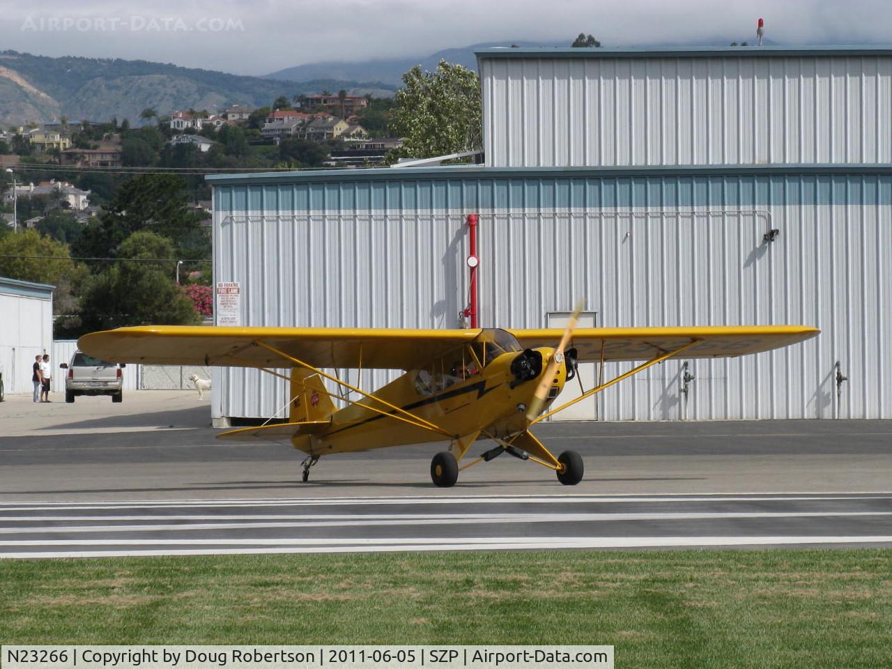 N23266, 1939 Piper J3C-65 Cub Cub C/N 3113, 1939 Piper J3C-65 CUB, Continental A&C65 65 Hp, taking the active