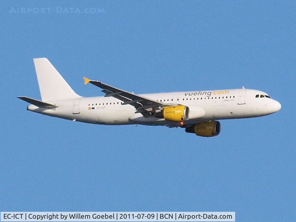 EC-ICT, 1991 Airbus A320-211 C/N 264, Prepare for landing on  Barcelona Airport