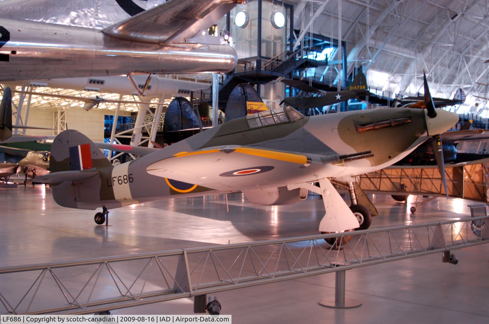 LF686, Hawker Hurricane IIC C/N Not found LF686, Hawker Hurricane Mk. IIC at the Steven F. Udvar-Hazy Center, Smithsonian National Air and Space Museum, Chantilly, VA