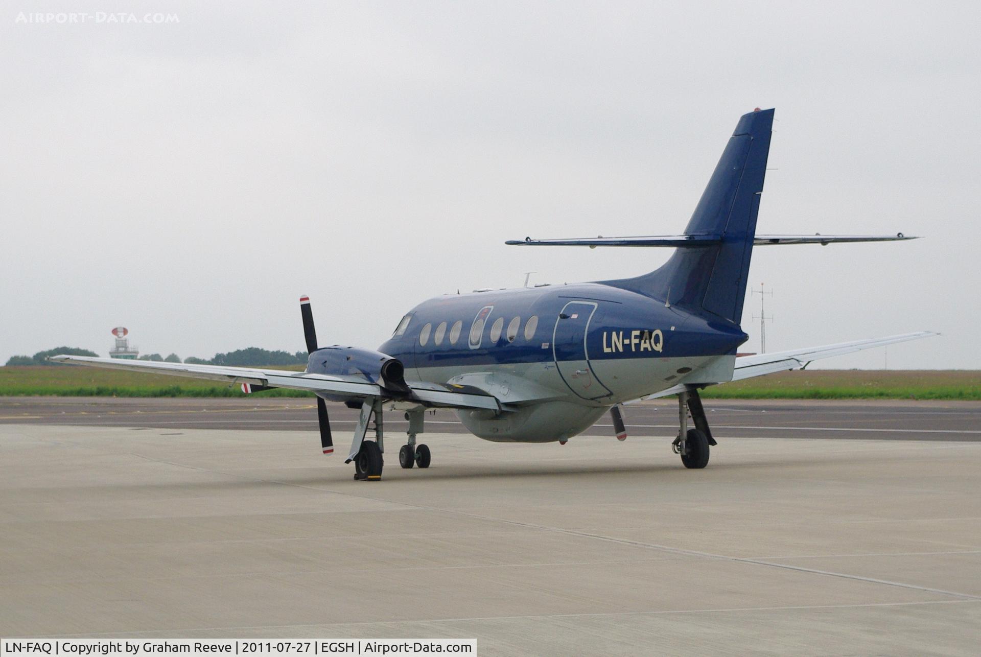 LN-FAQ, 1991 British Aerospace BAe-3201 Jetstream C/N 953, Parked at Norwich.