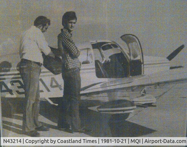 N43214, 1974 Piper PA-28-151 C/N 28-7415446, 17-year-old Phil Bridges soloed in N4213 in 1981 at the Dare County Regional Airport, Manteo, NC.