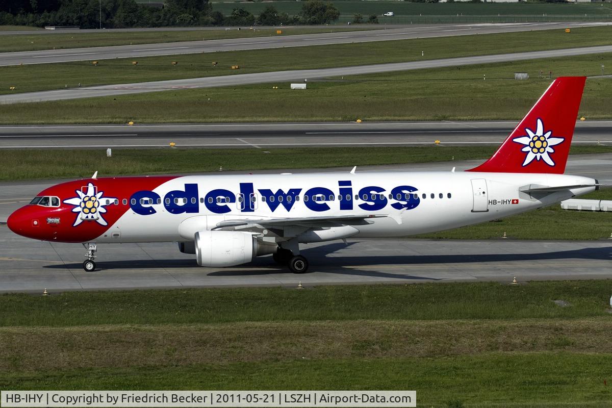 HB-IHY, 1998 Airbus A320-214 C/N 947, taxying to the gate
