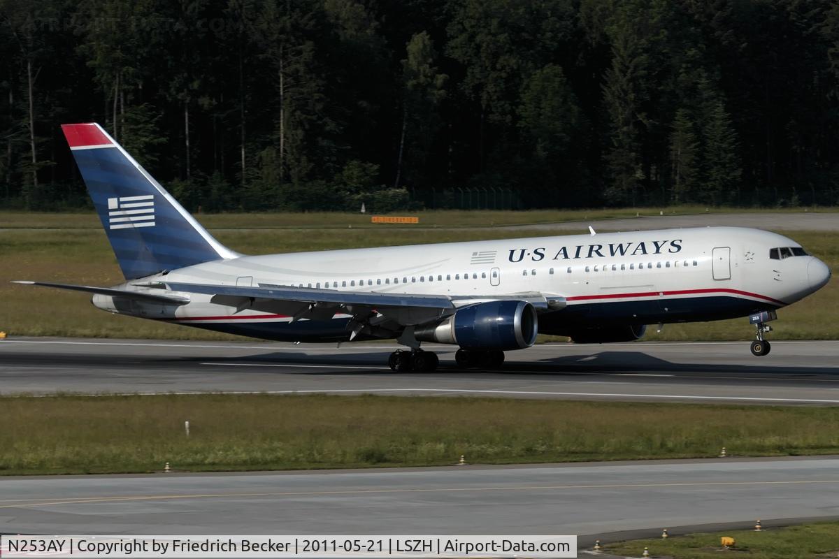 N253AY, 1990 Boeing 767-2B7 C/N 24894, touchdown on RW34