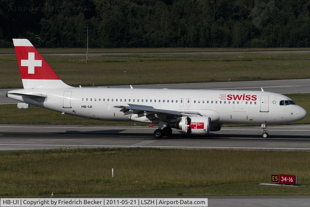 HB-IJI, 1996 Airbus A320-214 C/N 0577, decelerating after touchdown