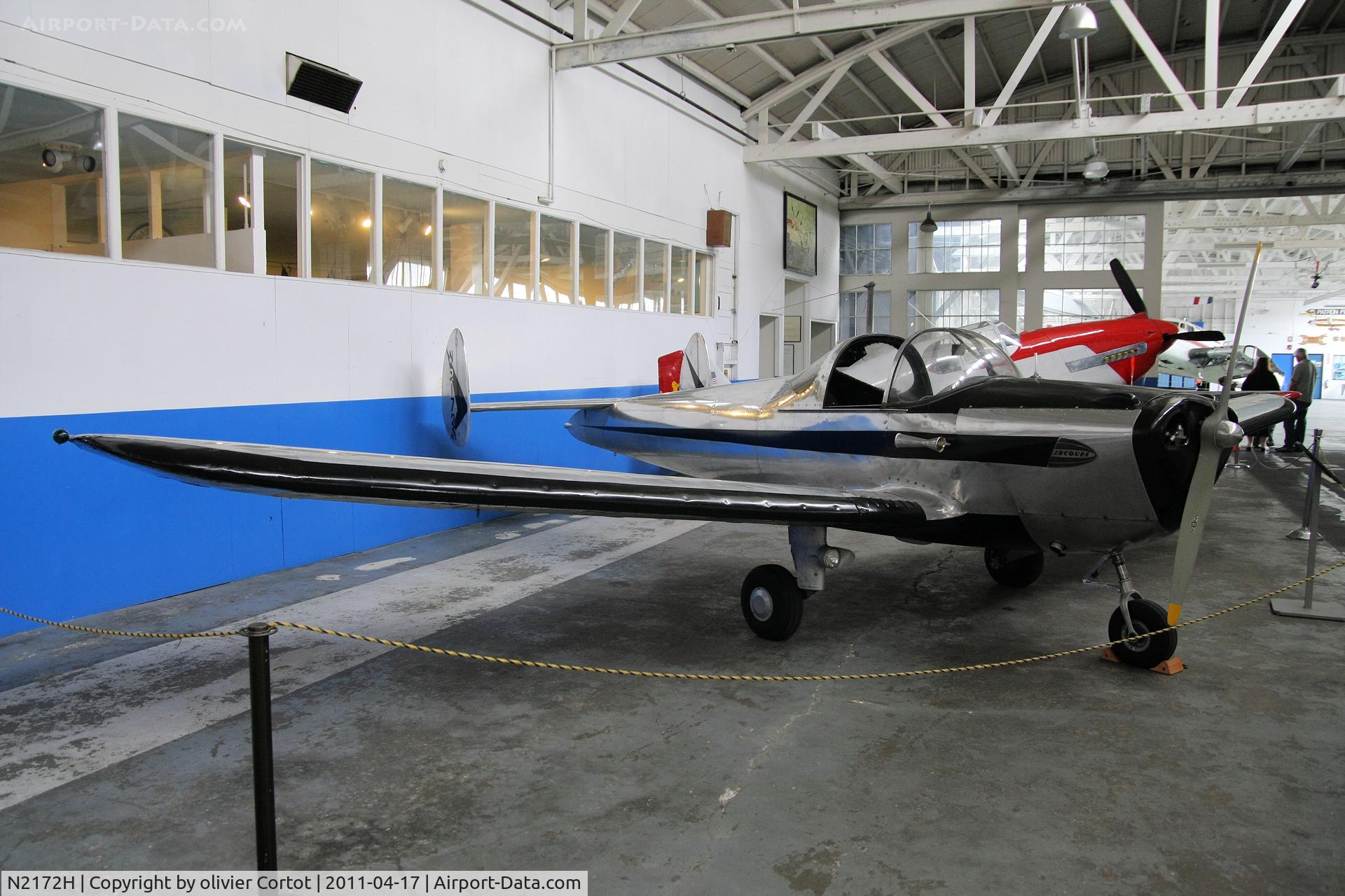 N2172H, 1994 Erco 415C Ercoupe C/N 2795, Oakland aviation museum