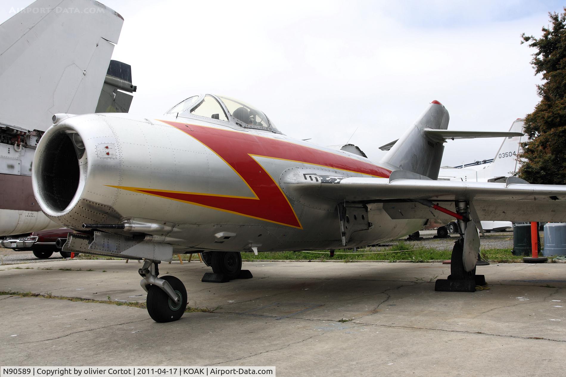 N90589, 1954 Mikoyan-Gurevich MiG-15bis C/N 2292, Oakland aviation museum