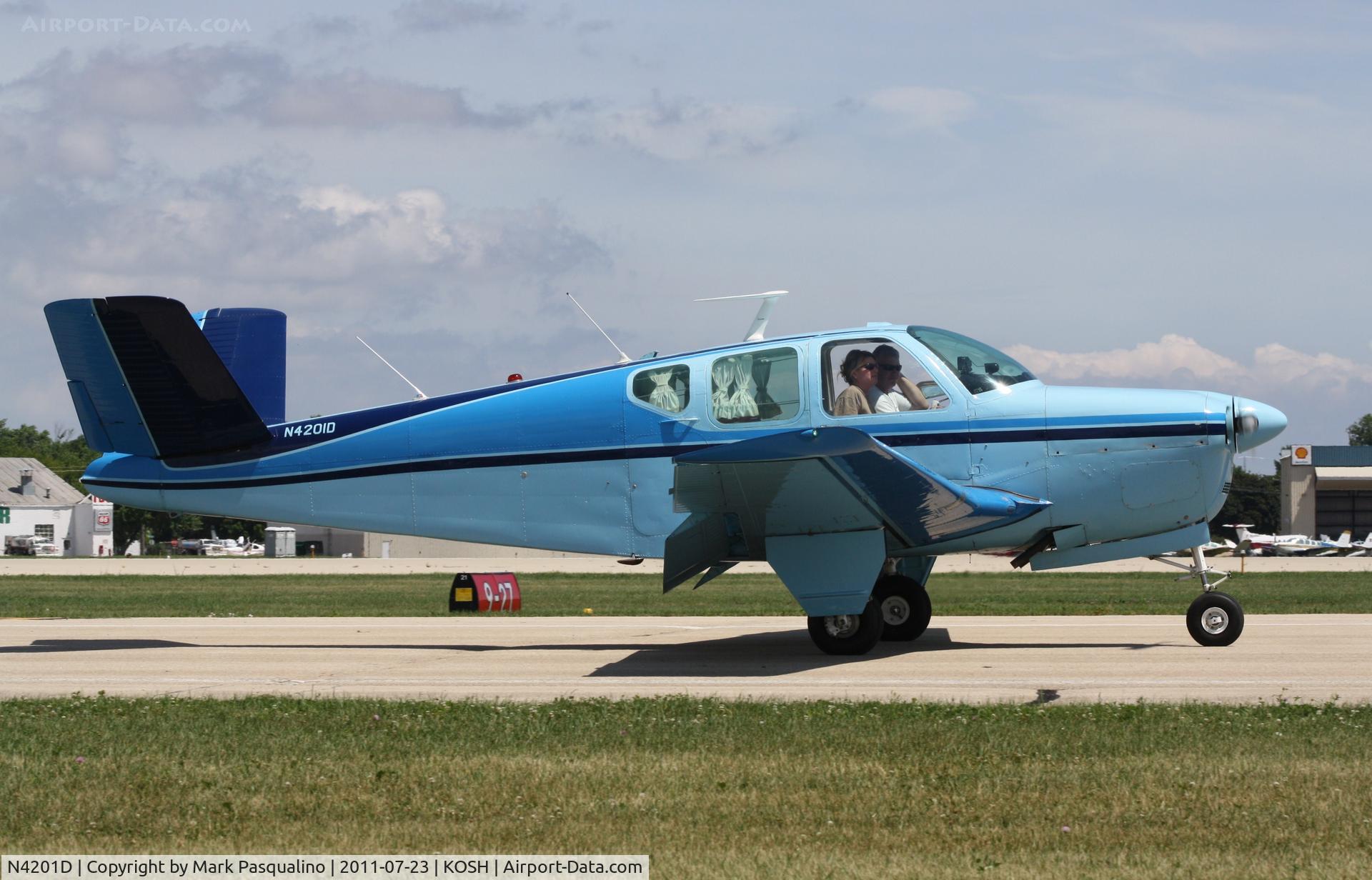 N4201D, 1955 Beech G35 Bonanza C/N D-4398, Beech G35