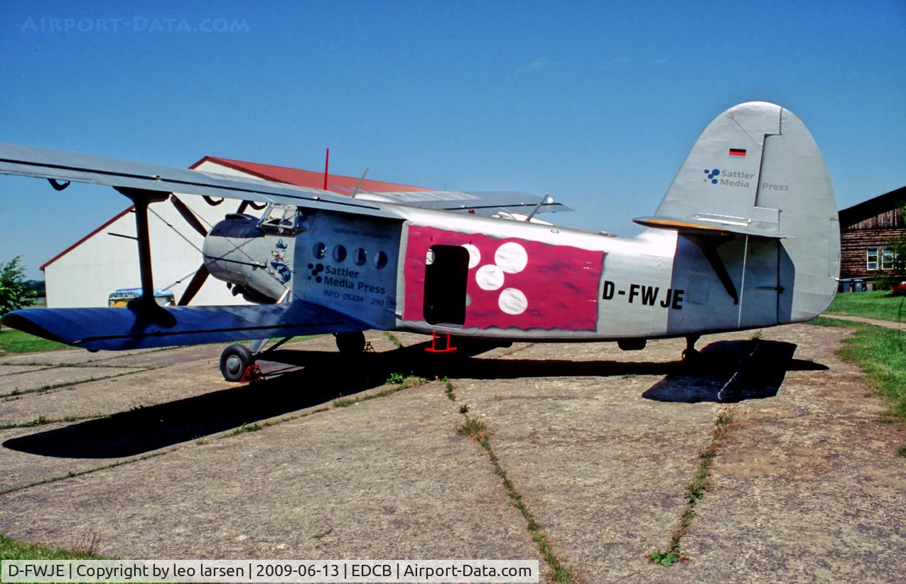 D-FWJE, 1970 Antonov An-2T C/N 1G108-69, Ballenstedt EDCB 13.6.09