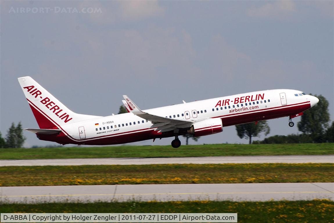 D-ABBA, 2001 Boeing 737-86J C/N 30570, Late take-off on zero eight left...