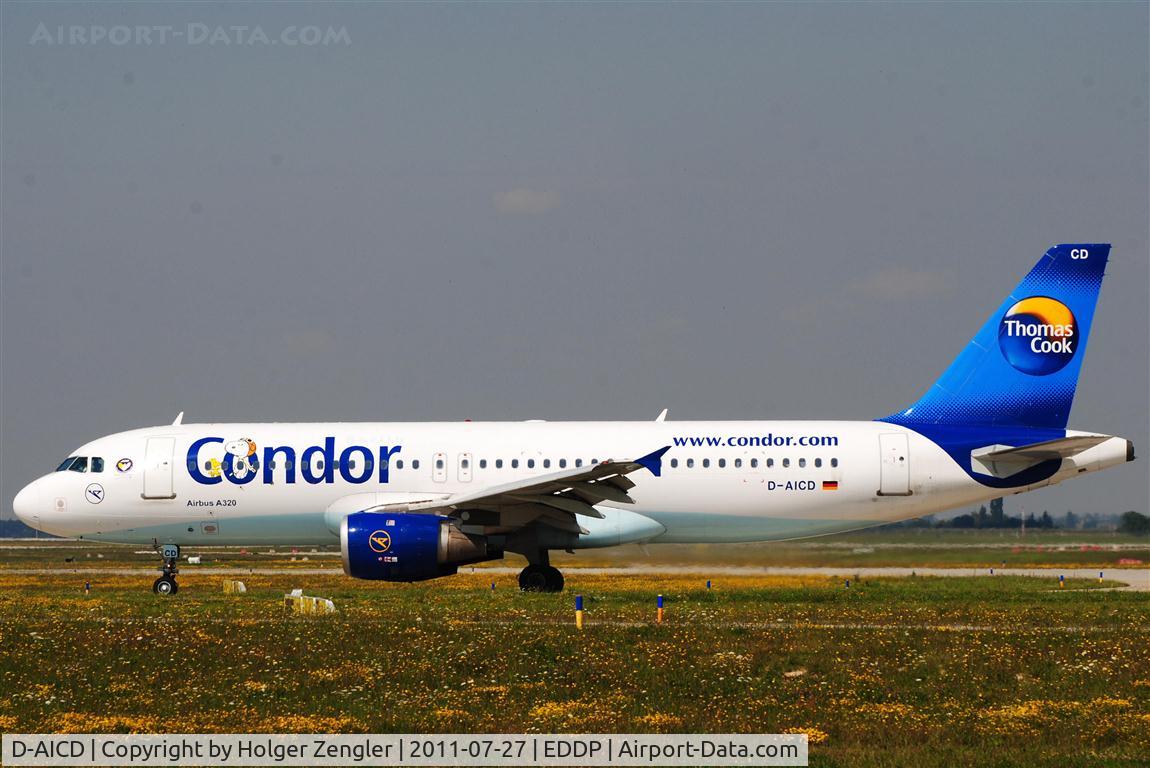 D-AICD, 1998 Airbus A320-212 C/N 0884, Taxiing on A6 after landing on 08L.
