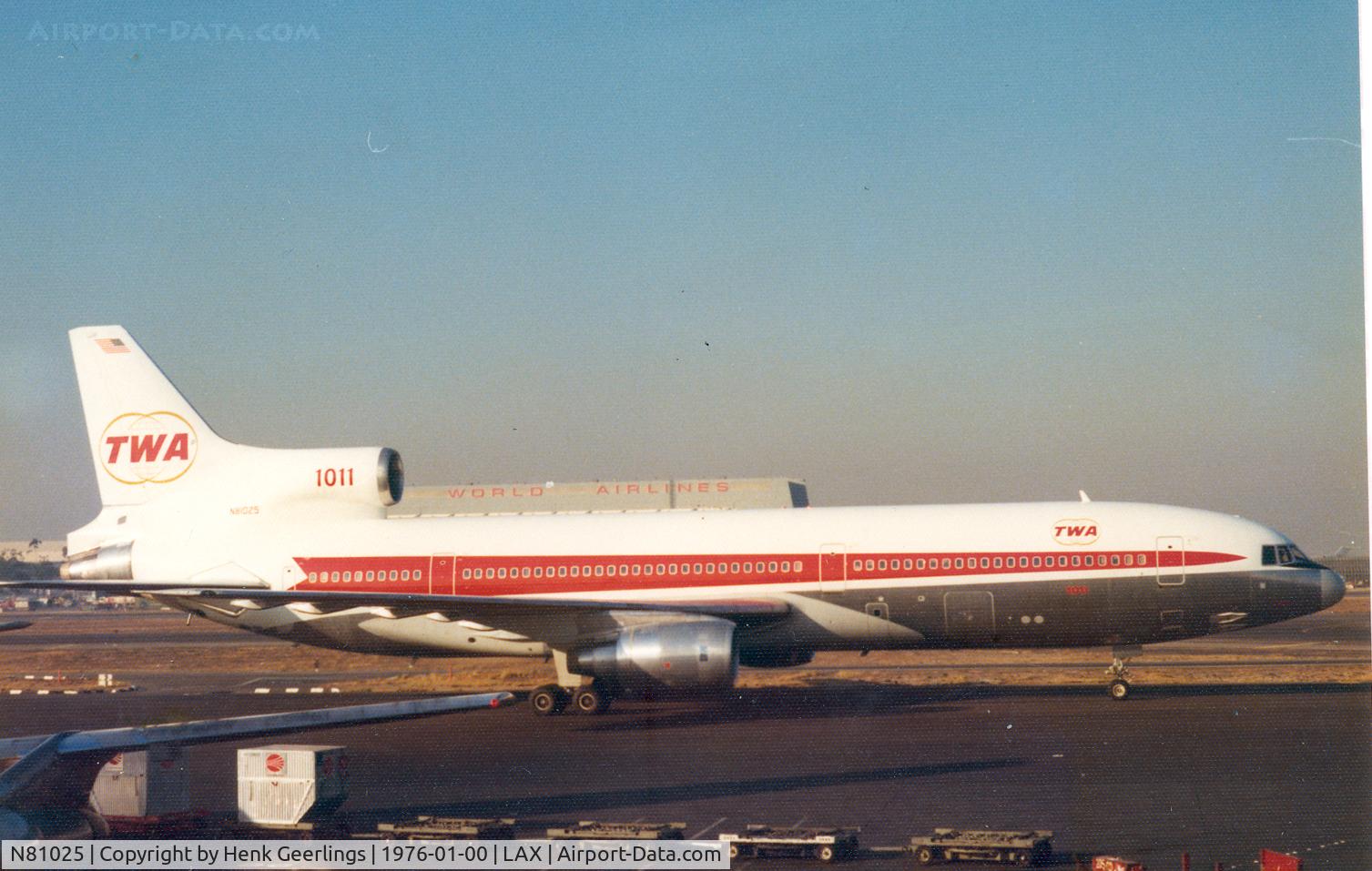N81025, Lockheed L-1011-385-1-15 TriStar 100 C/N 193B-1098, TWA - Trans World