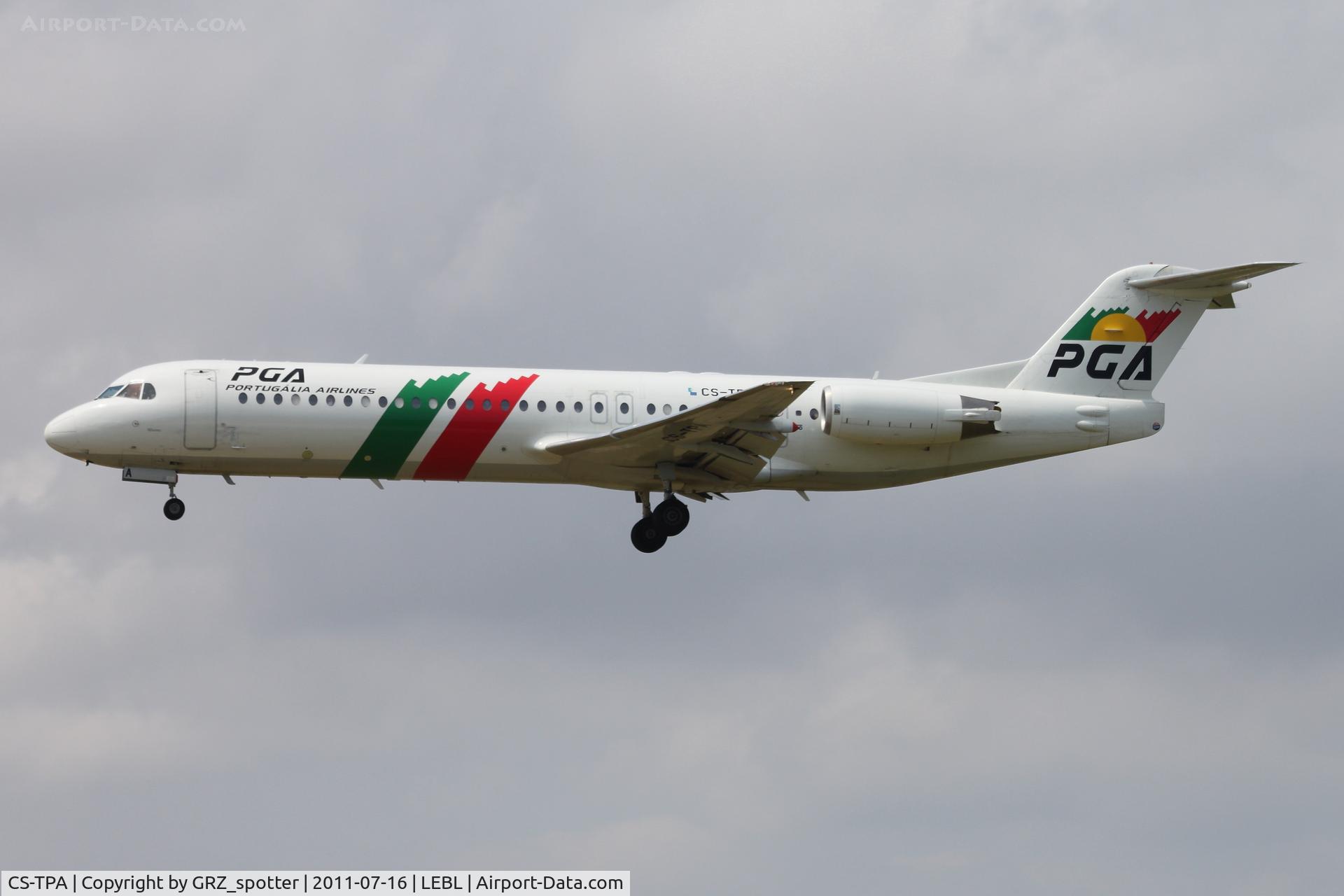 CS-TPA, 1989 Fokker 100 (F-28-0100) C/N 11257, .....