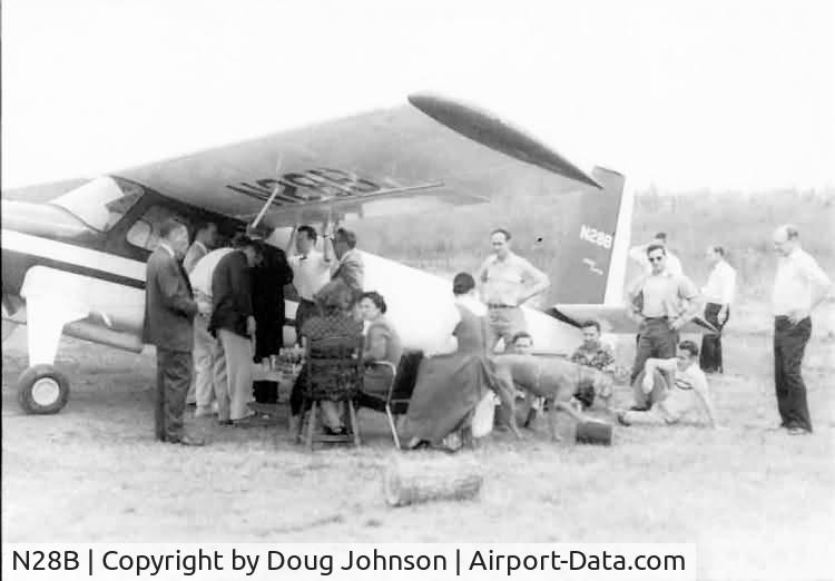 N28B, 1955 Helio H-391B Courier C/N 005, c/n 005 was the first Helio assembled by the Helio Corp. at Pittsburg Kansas from part built by Fleet Mfg. of Canada. this was a little party at the factory