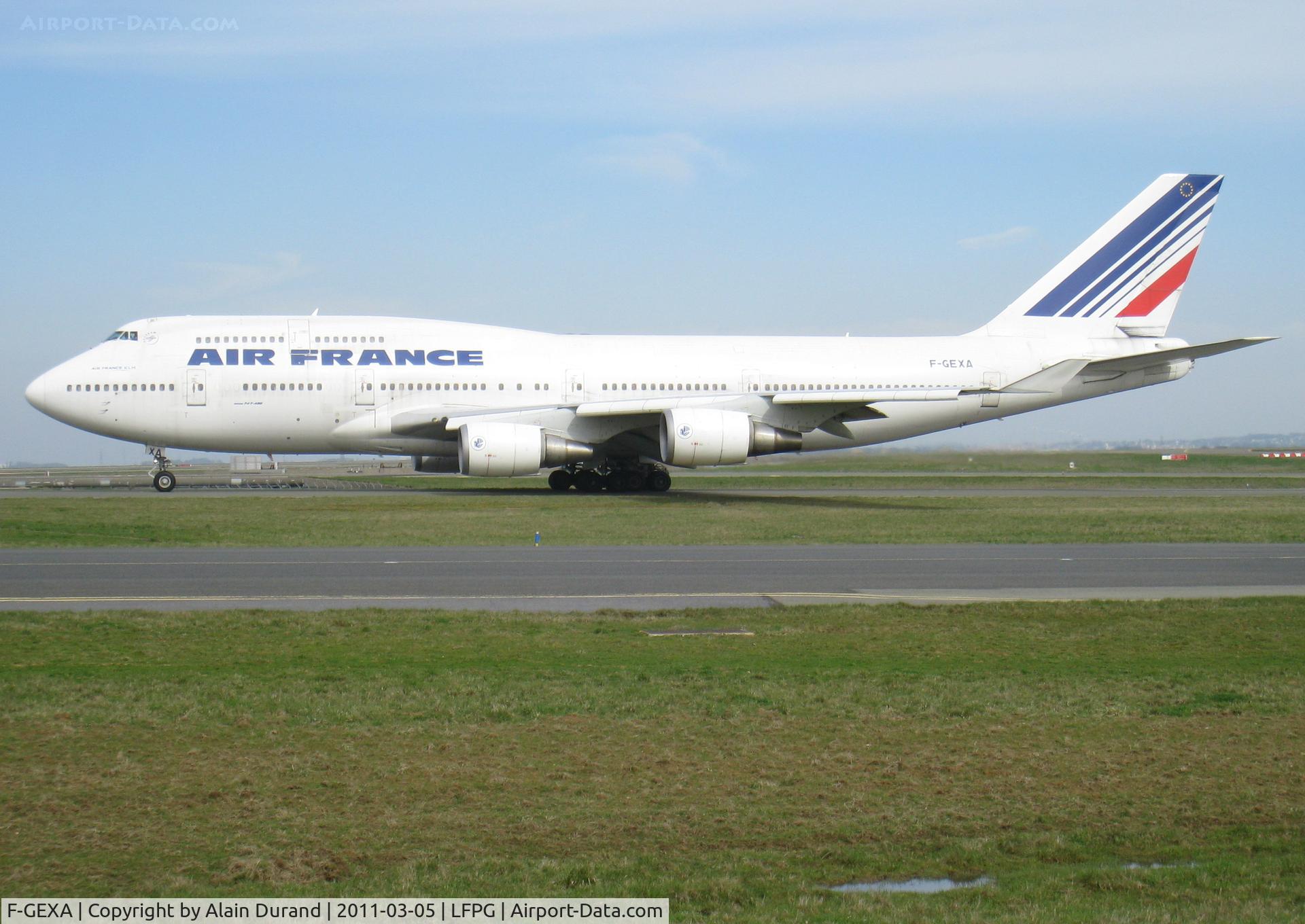 F-GEXA, 1989 Boeing 747-4B3 C/N 24154, c/n 741, initially delivered to UTA in 1989 and taken up by AF when UT was purshased by the latter along with other assets