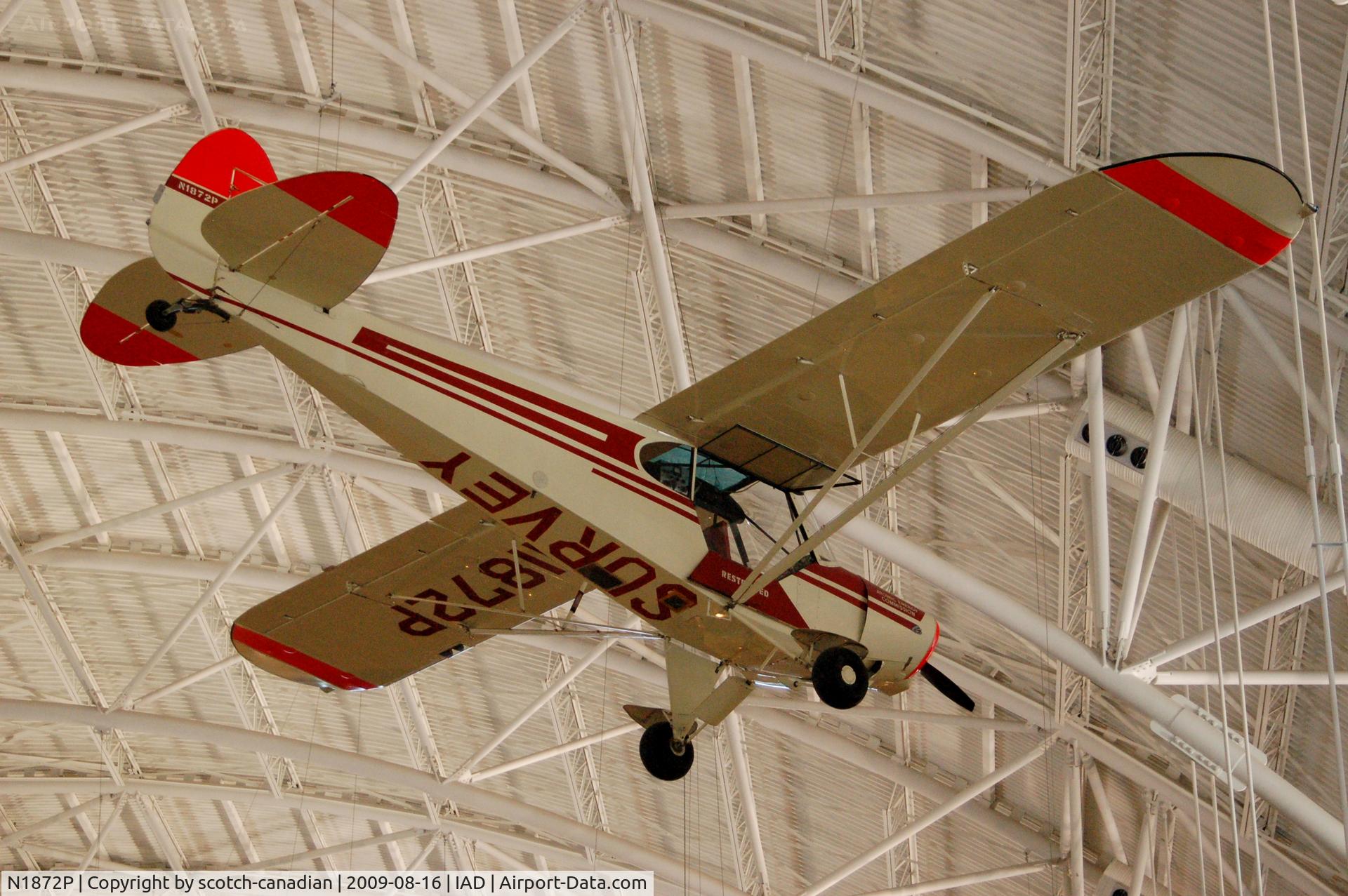 N1872P, Piper PA-18-150 Super Cub Super Cub C/N 18-4151, Piper PA-18 Super Cub at the Steven F. Udvar-Hazy Center, Smithsonian National Air and Space Museum, Chantilly, VA