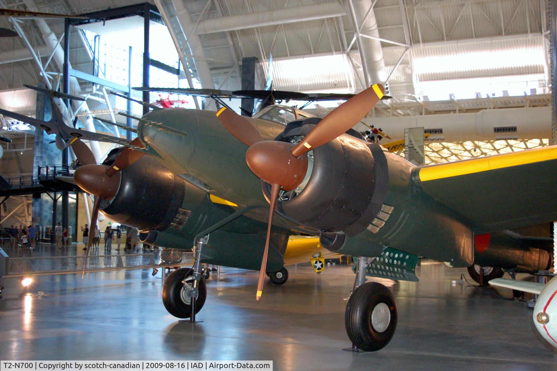 T2-N700, Nakajima J1N1-S C/N Not found T2-N700, Nakajima J1N1-S Gekko (Moonlight) IRVING at the Steven F. Udvar-Hazy Center, Smithsonian National Air and Space Museum, Chantilly, VA