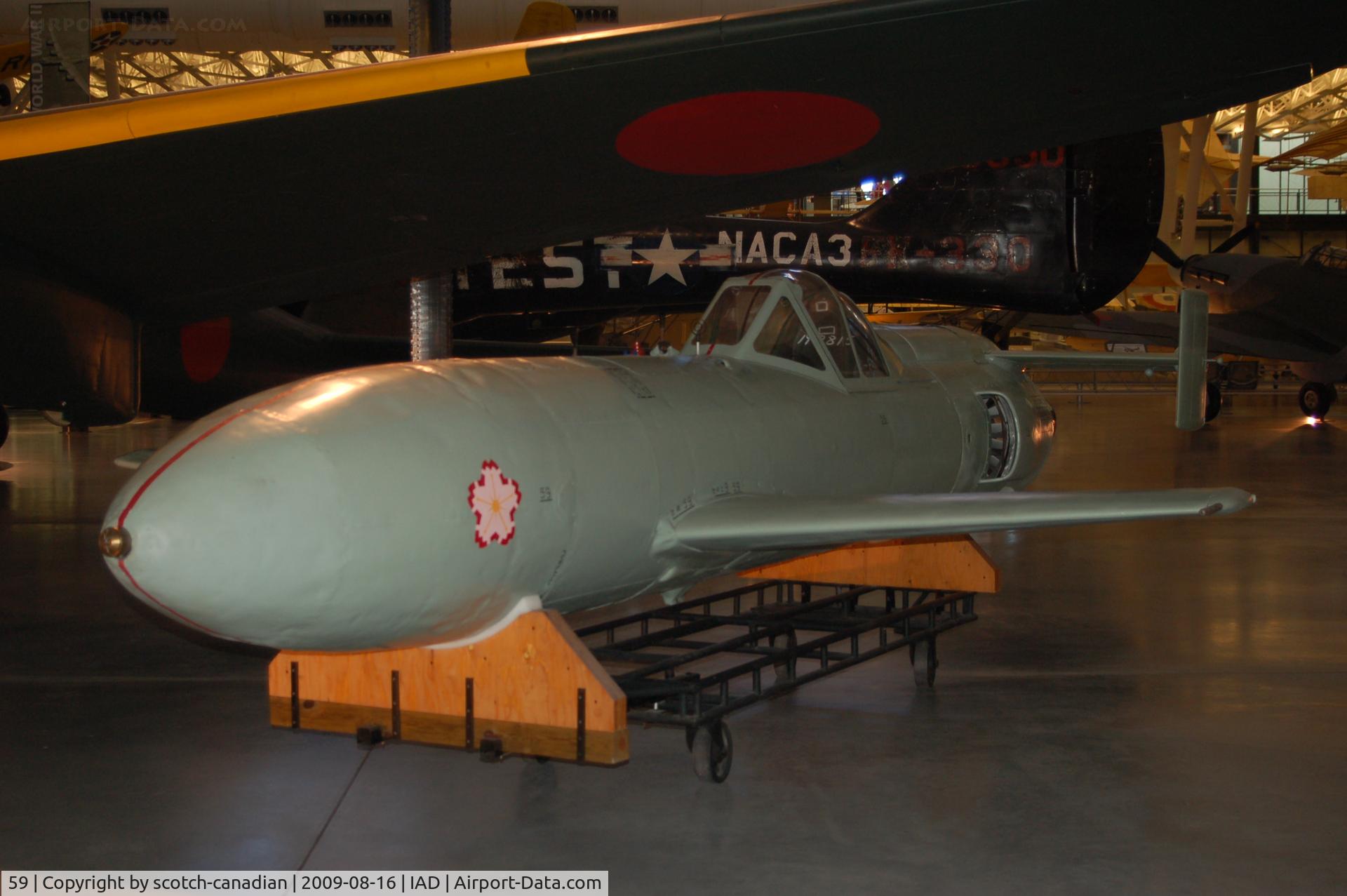59, Kugisho MXY7, Kugisho MXY7 Ohka (Cherry Blossom) 22 at the Steven F. Udvar-Hazy Center, Smithsonian National Air and Space Museum, Chantilly, VA