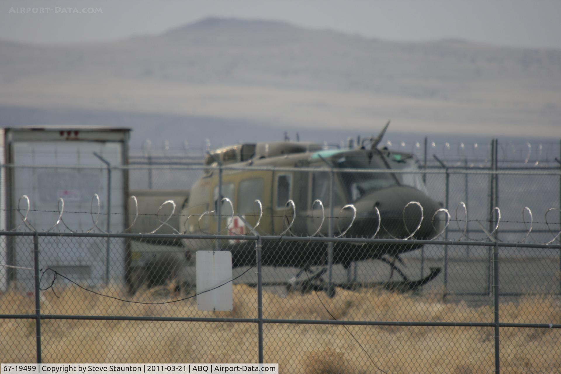 67-19499, Bell UH-1H Iroquois C/N 10105, Taken at Alburquerque International Sunport Airport, New Mexico in March 2011 whilst on an Aeroprint Aviation tour