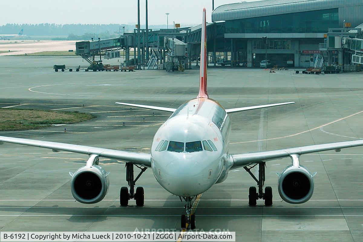 B-6192, 2009 Airbus A319-132 C/N 3768, At Guangzhou