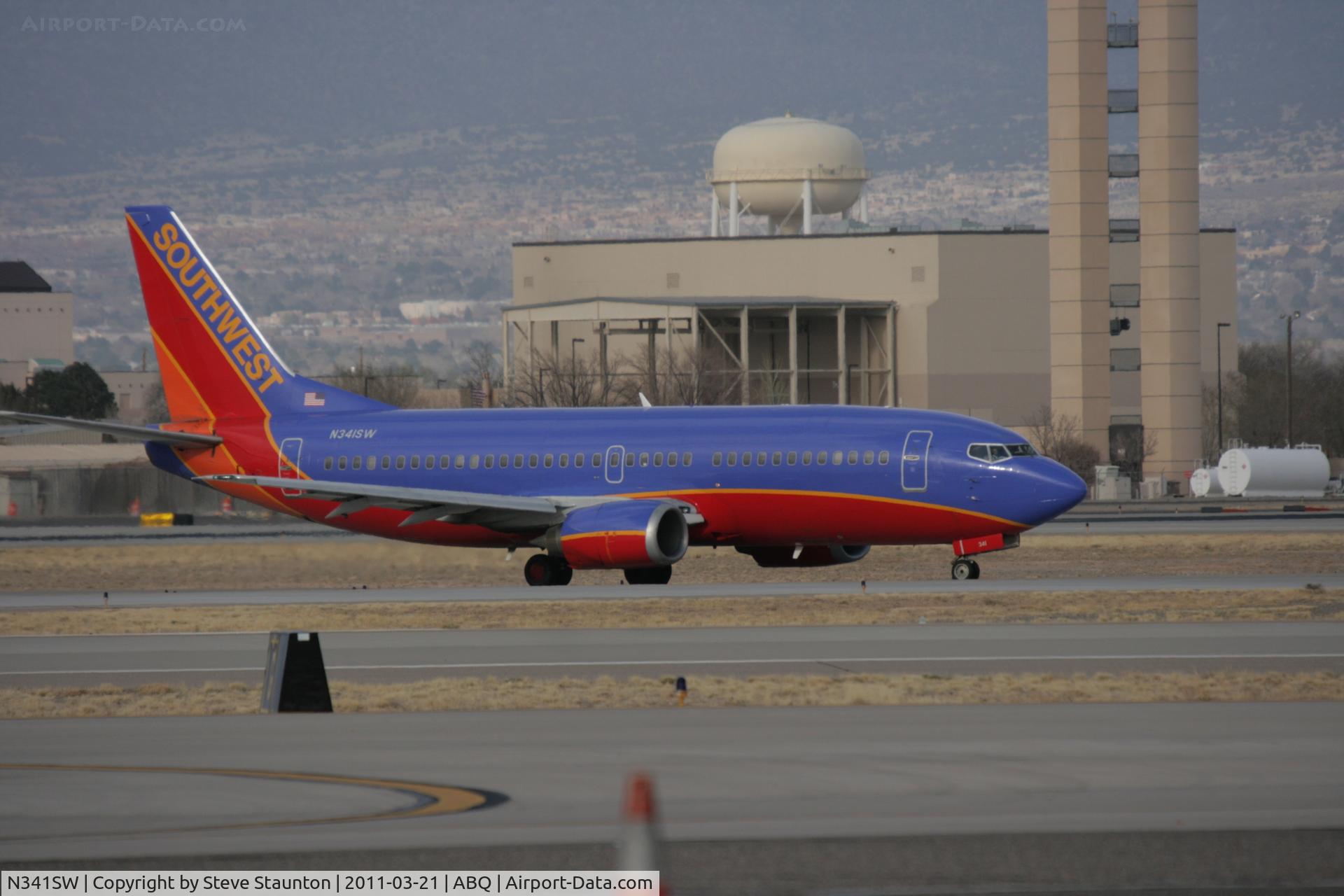 N341SW, 1988 Boeing 737-3H4 C/N 24091, Taken at Alburquerque International Sunport Airport, New Mexico in March 2011 whilst on an Aeroprint Aviation tour