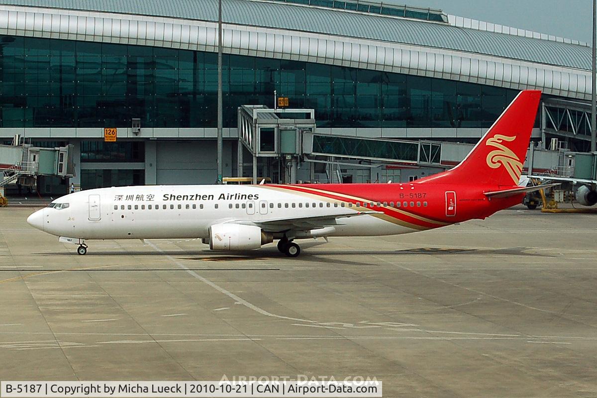 B-5187, 2006 Boeing 737-8BK C/N 33828, At Guangzhou