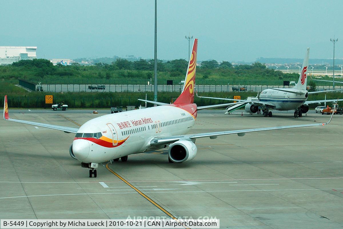 B-5449, 2007 Boeing 737-808 C/N 34971/2400, At Guangzhou