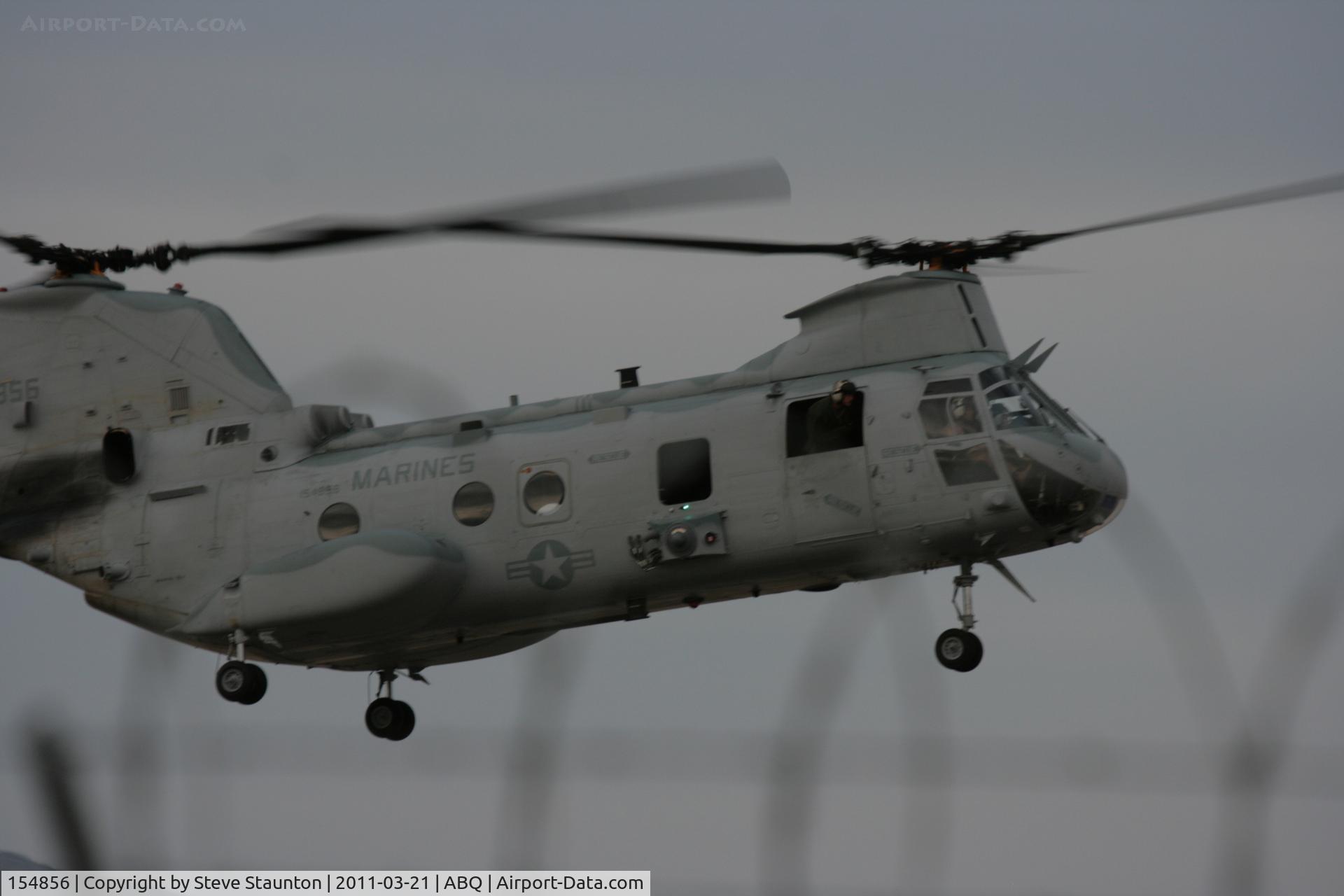 154856, Boeing Vertol CH-46F Sea Knight C/N 2463, Taken at Alburquerque International Sunport Airport, New Mexico in March 2011 whilst on an Aeroprint Aviation tour