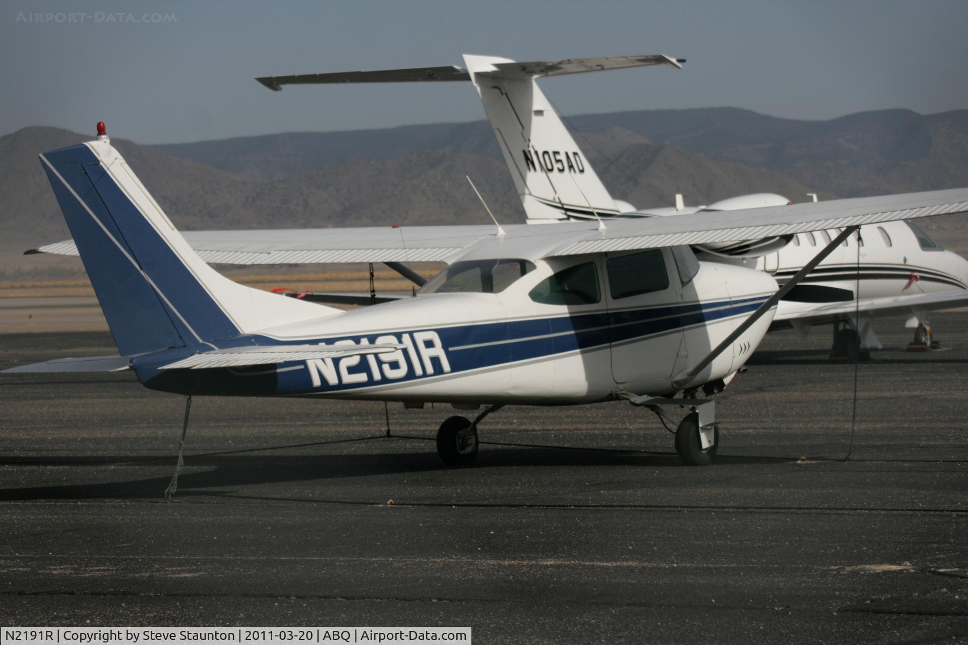 N2191R, 1964 Cessna 182G Skylane C/N 18255391, Taken at Alburquerque International Sunport Airport, New Mexico in March 2011 whilst on an Aeroprint Aviation tour