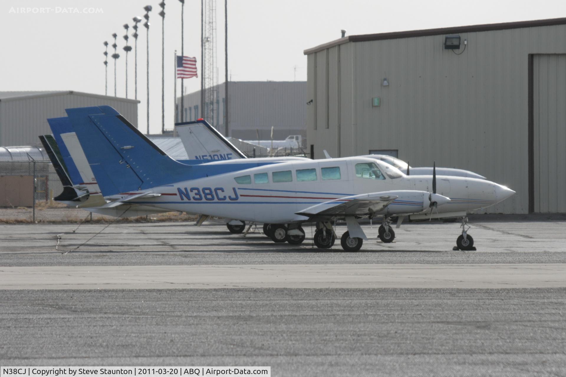 N38CJ, 1978 Cessna 402C C/N 402C0023, Taken at Alburquerque International Sunport Airport, New Mexico in March 2011 whilst on an Aeroprint Aviation tour