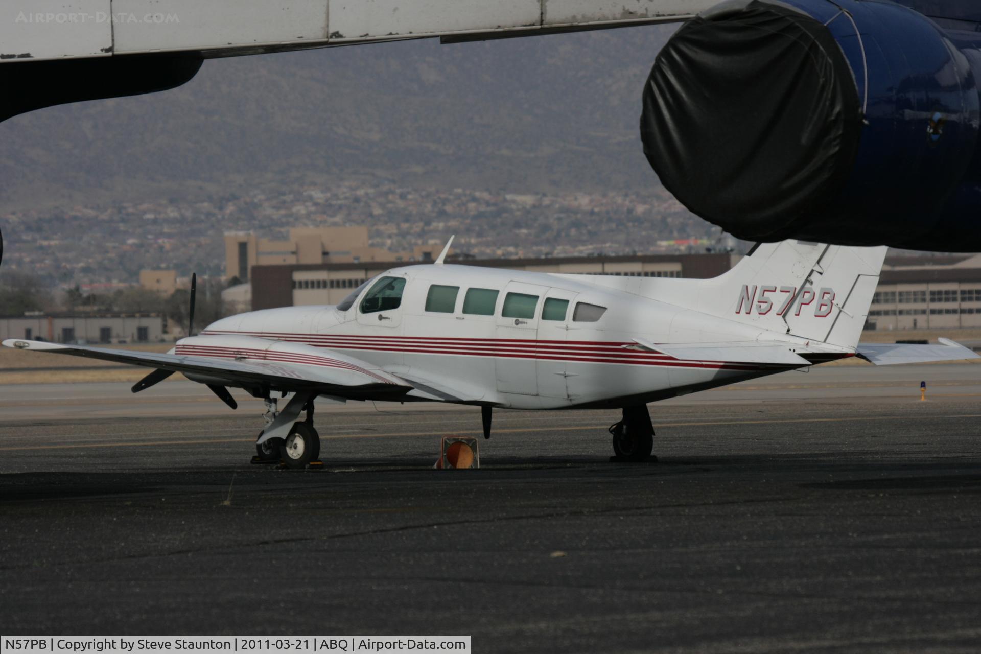 N57PB, 1980 Cessna 402C C/N 402C0300, Taken at Alburquerque International Sunport Airport, New Mexico in March 2011 whilst on an Aeroprint Aviation tour