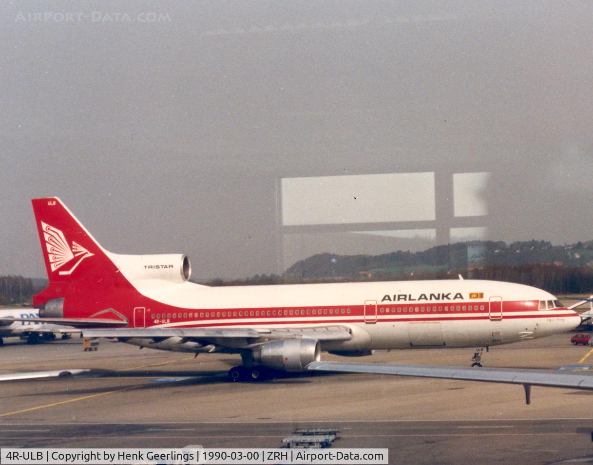 4R-ULB, 1982 Lockheed L-1011 Tristar 500 C/N 293F-1236, Air Lanka