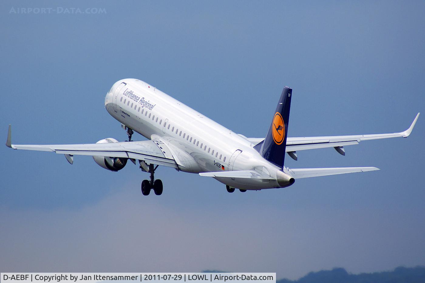 D-AEBF, 2011 Embraer 195LR (ERJ-190-200LR) C/N 19000411, D-AEBF @ LOWL