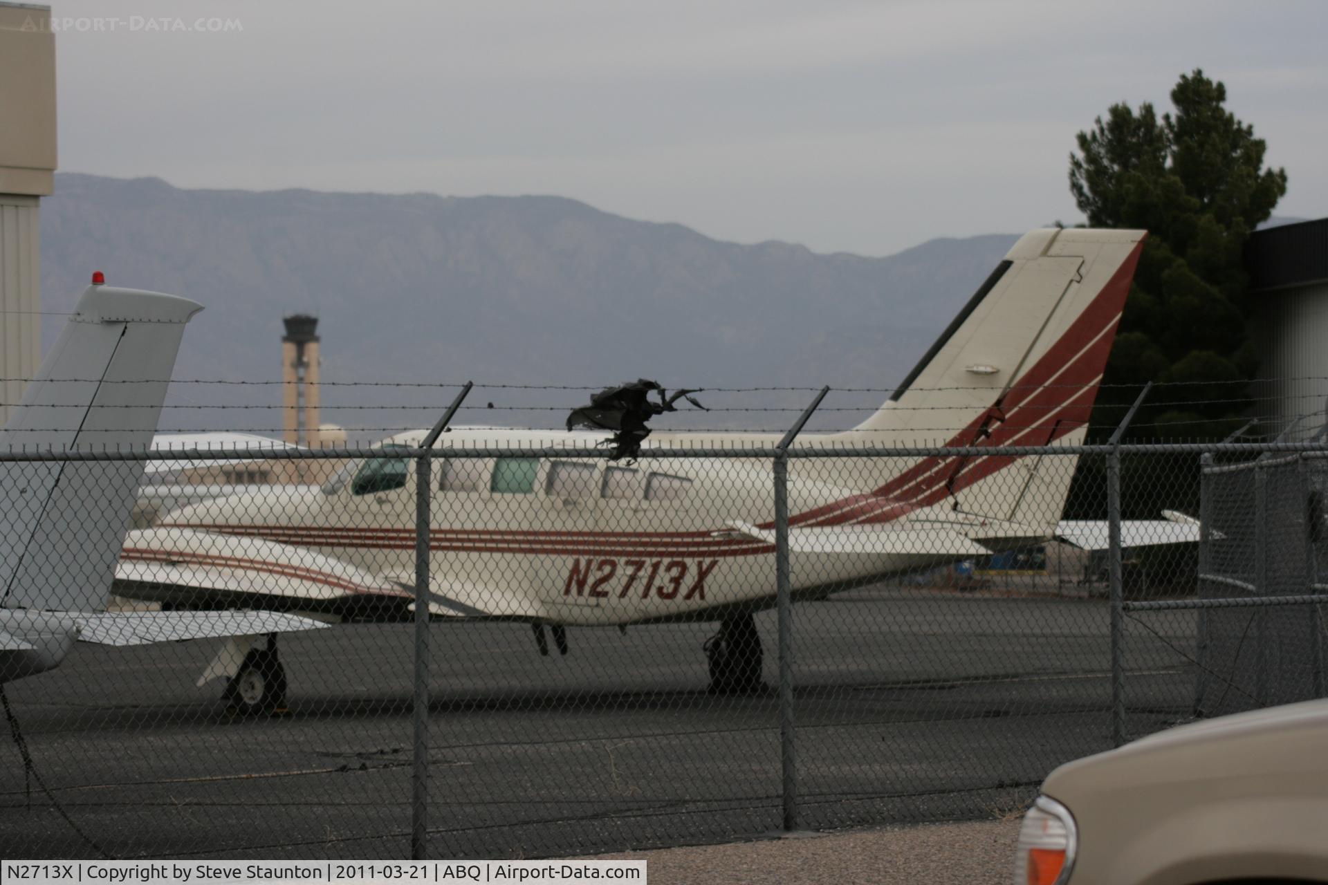 N2713X, 1979 Cessna 402C Businessliner C/N 402C0207, Taken at Alburquerque International Sunport Airport, New Mexico in March 2011 whilst on an Aeroprint Aviation tour
