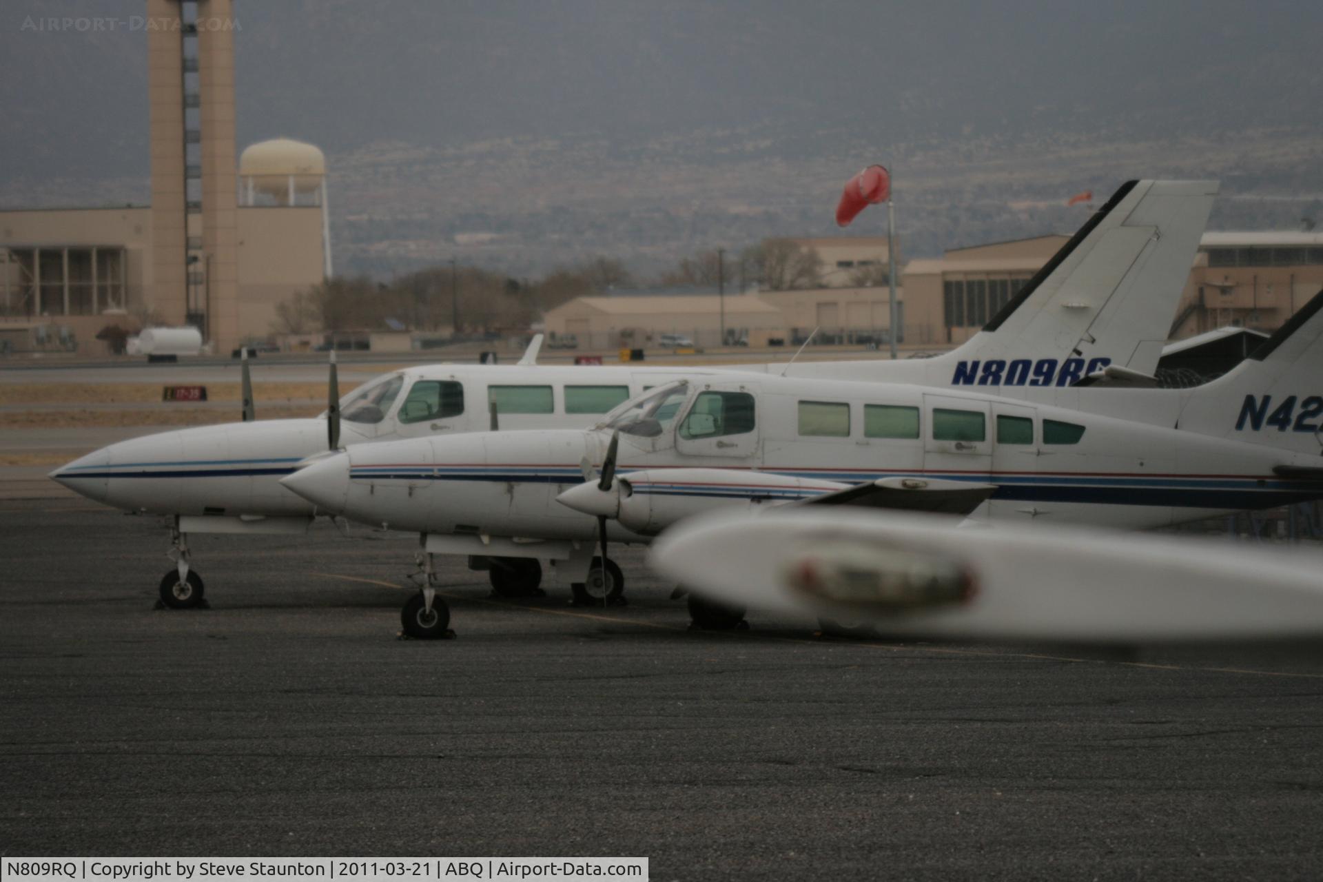 N809RQ, 1981 Cessna 404 Titan C/N 404-0809, Taken at Alburquerque International Sunport Airport, New Mexico in March 2011 whilst on an Aeroprint Aviation tour