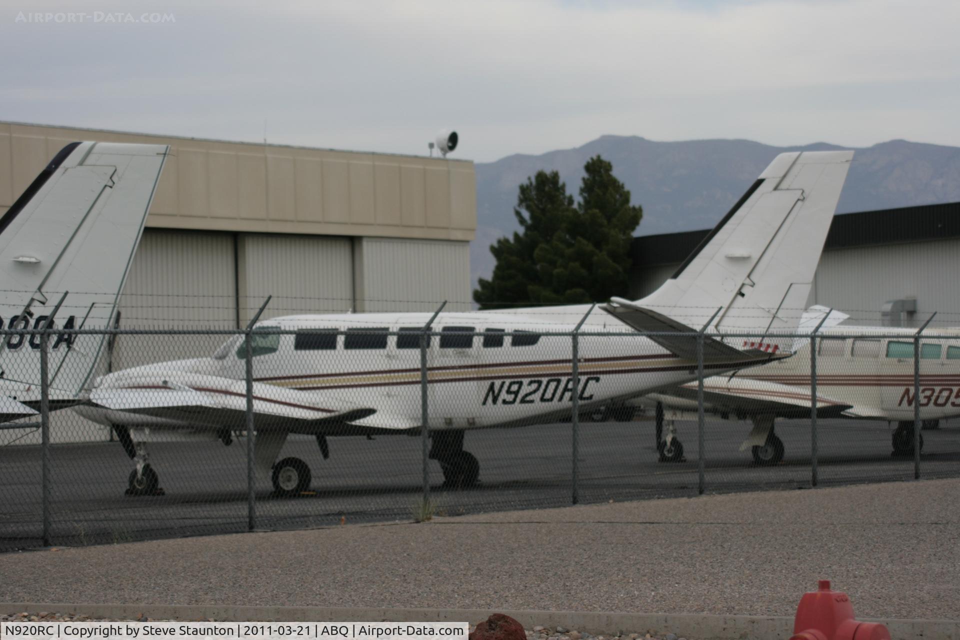 N920RC, 1977 Cessna 404 Titan C/N 404-0092, Taken at Alburquerque International Sunport Airport, New Mexico in March 2011 whilst on an Aeroprint Aviation tour