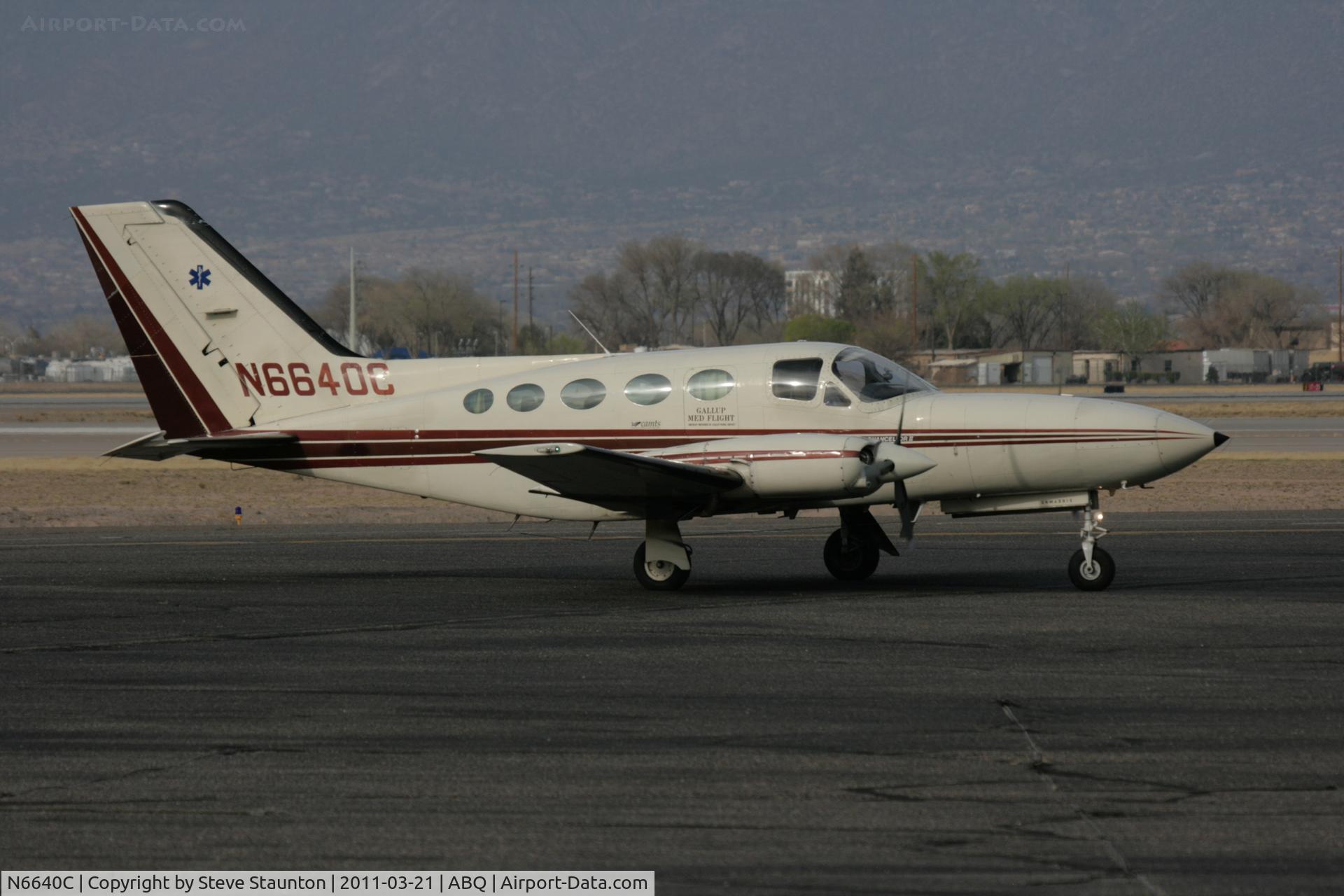 N6640C, 1978 Cessna 414A Chancellor C/N 414A0044, Taken at Alburquerque International Sunport Airport, New Mexico in March 2011 whilst on an Aeroprint Aviation tour