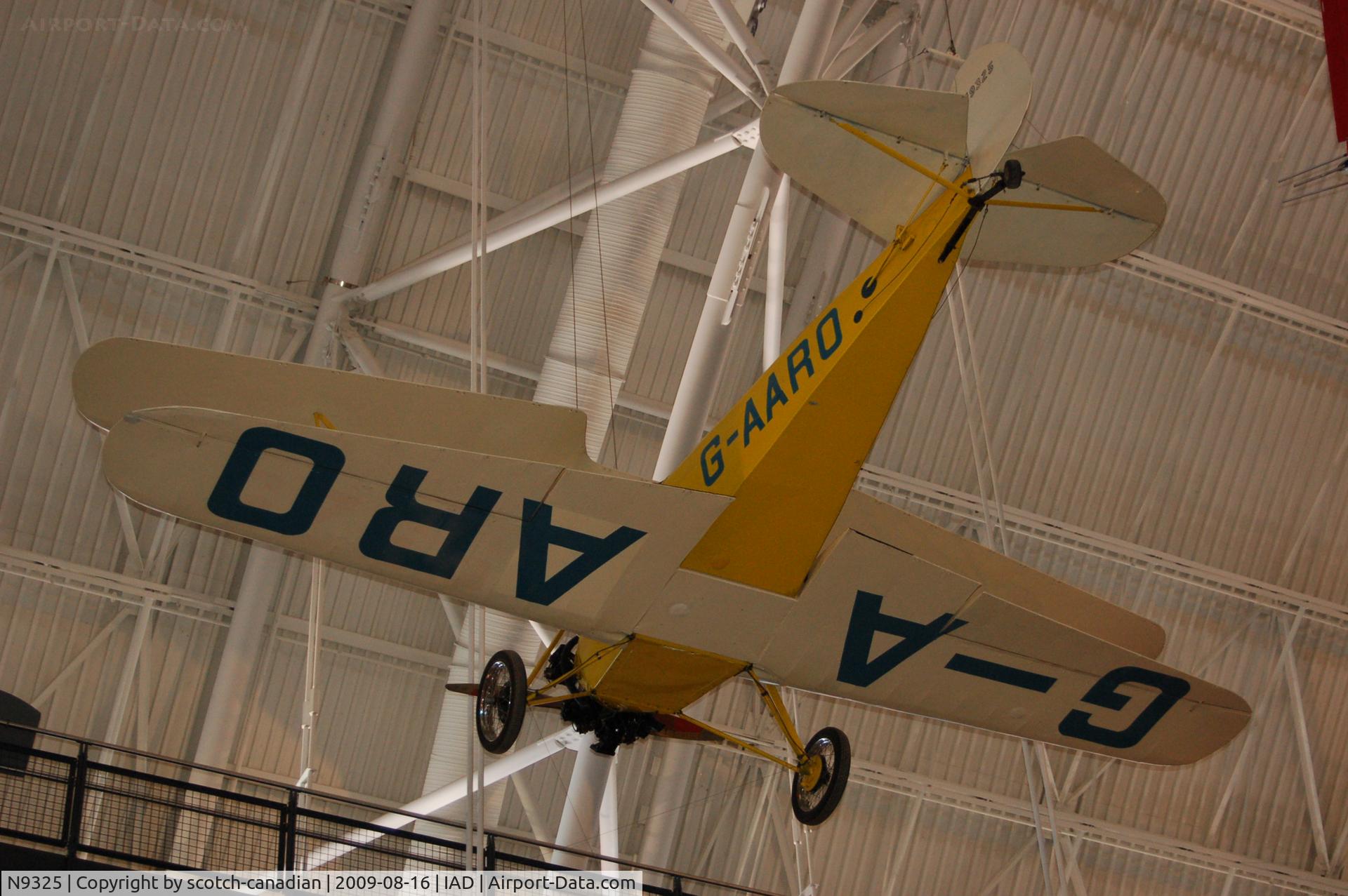 N9325, 1929 Arrow Sport A2-60 C/N 341, Arrow Sport A2-60 at the Steven F. Udvar-Hazy Center, Smithsonian National Air and Space Museum, Chantilly, VA