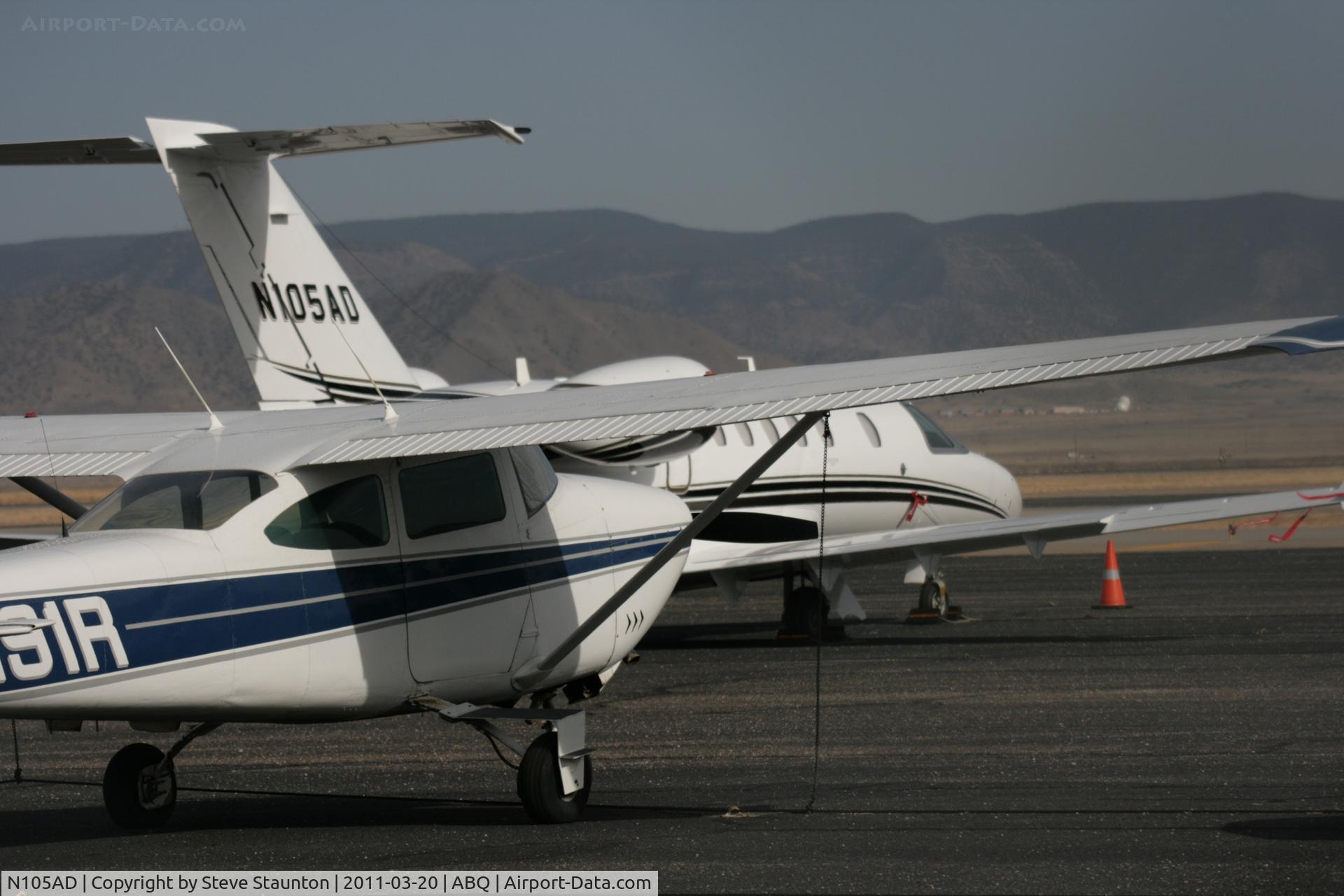 N105AD, 2010 Cessna 525C CitationJet CJ4 C/N 525C-0013, Taken at Alburquerque International Sunport Airport, New Mexico in March 2011 whilst on an Aeroprint Aviation tour