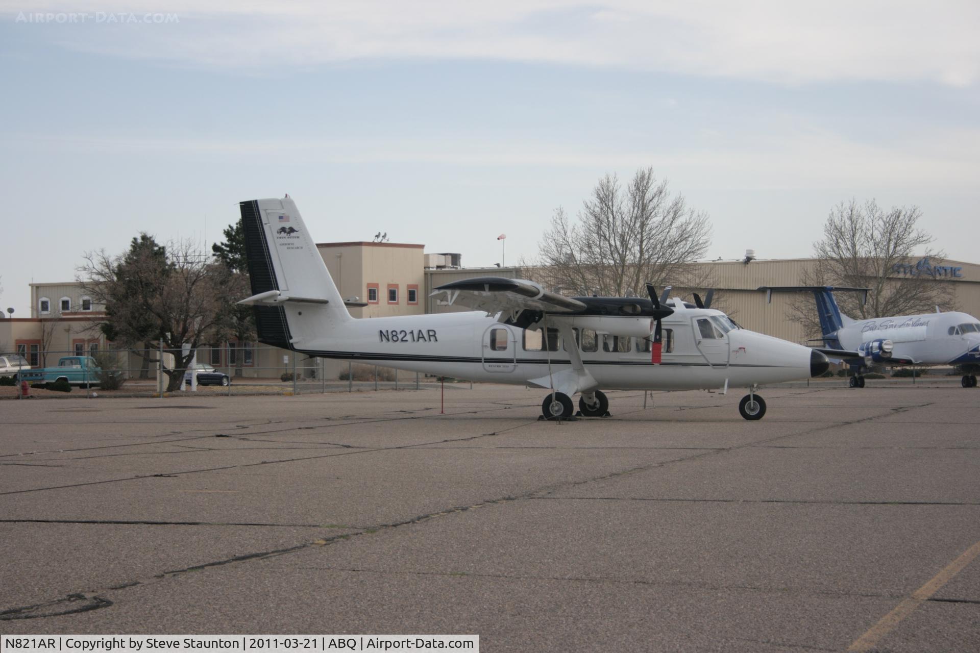 N821AR, 1974 De Havilland Canada DHC-6-300 Twin Otter C/N 421, Taken at Alburquerque International Sunport Airport, New Mexico in March 2011 whilst on an Aeroprint Aviation tour