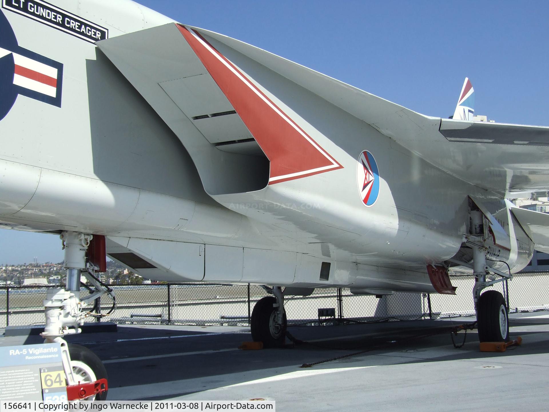 156641, North American RA-5C Vigilante C/N NR316-34, North American RA-5C Vigilante on the flight deck of the USS Midway Museum, San Diego CA