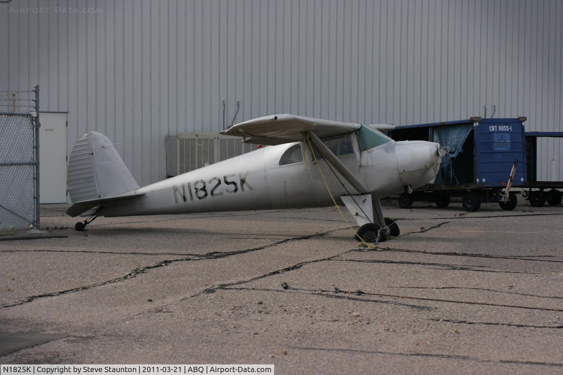 N1825K, 1946 Luscombe 8E Silvaire C/N 4552, Taken at Alburquerque International Sunport Airport, New Mexico in March 2011 whilst on an Aeroprint Aviation tour